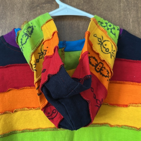 Rising International Colorful Rainbow Hooded Jacket - Picture 6 of 8